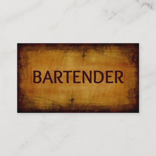 Bartender Business Card (Front)