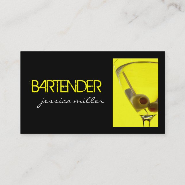 Bartender Business Card (Front)