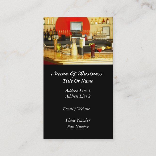 Bartender Business Card (Front)
