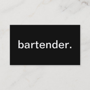 Bartender Business Card