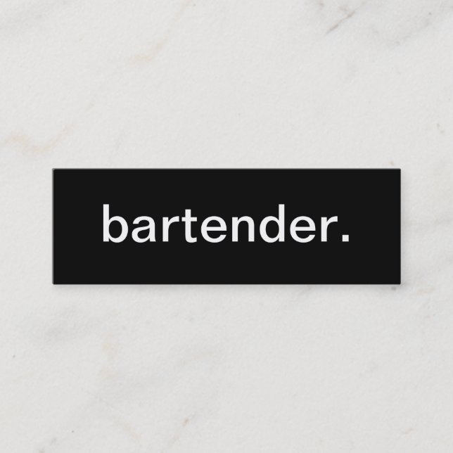 Bartender Business Card (Front)