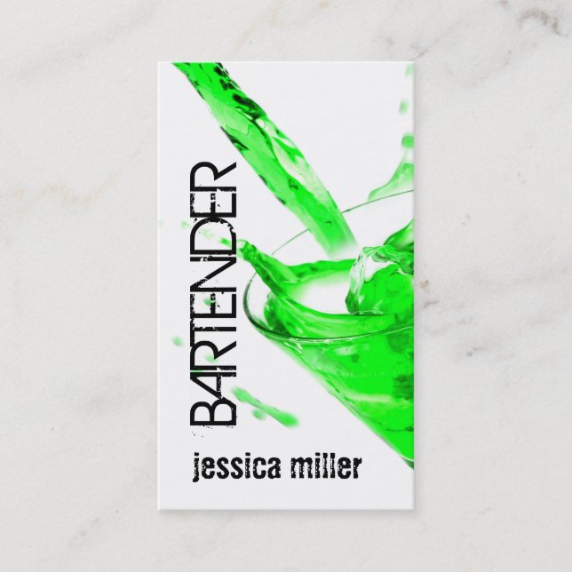 Bartender Business Card (Front)