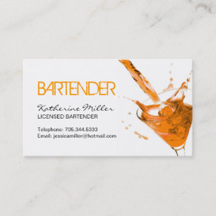 Bartender Business Card