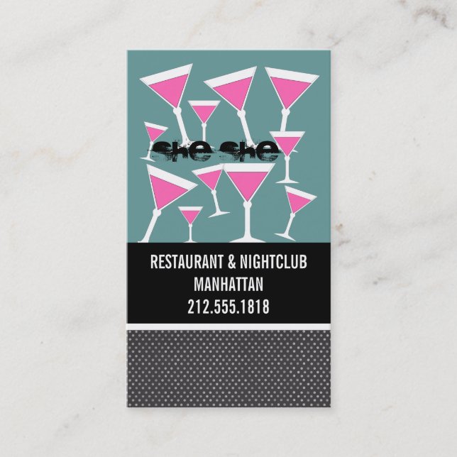 Bartender Business Cards (Front)