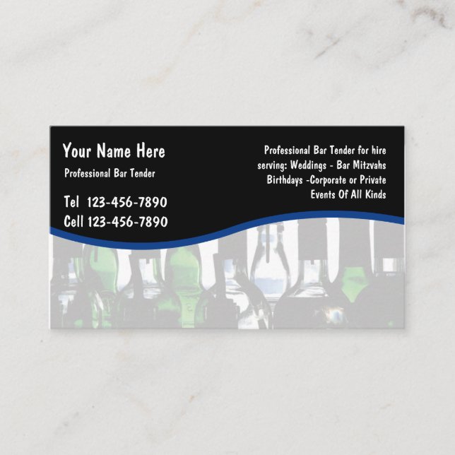Bartender Business Cards (Front)