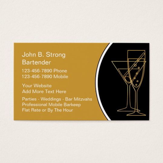 Bartender Business Cards