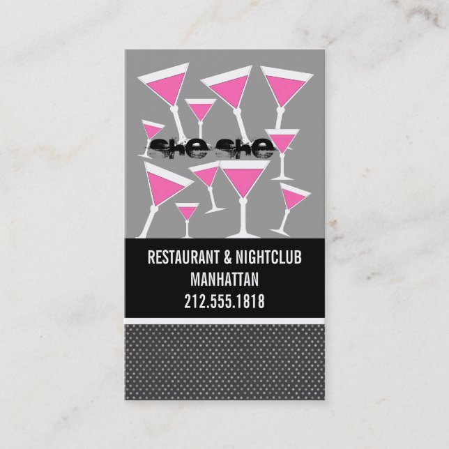 Bartender Business Cards (Front)