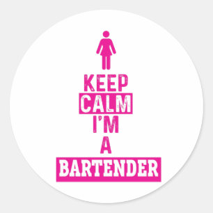 Bartender Classic Round Sticker