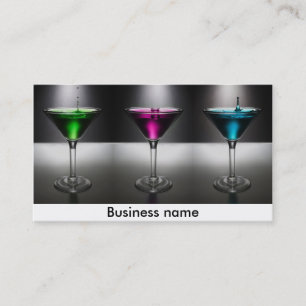 Bartender cocktails business card