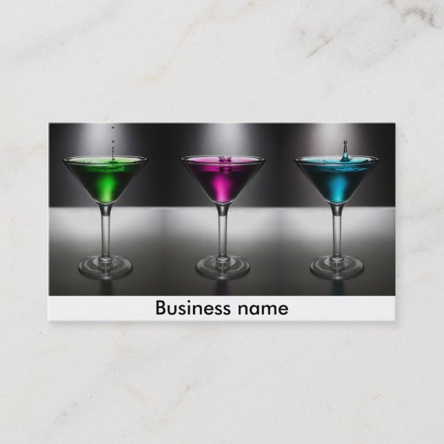 Bartender cocktails business card (Front)