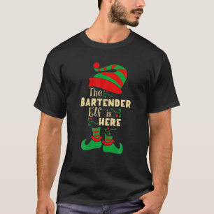 Bartender Elf Christmas Matching Family Christmas T-Shirt