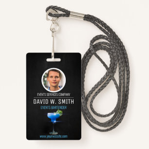 Bartender for Events Professional Bartender Barman ID Badge