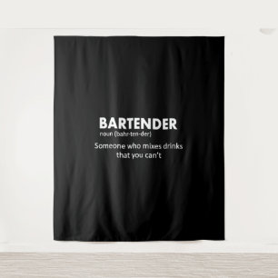 Bartender Funny Bartender Definition Beer Vodka Wh Tapestry