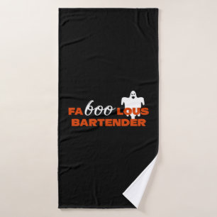 Bartender Halloween   Bath Towel