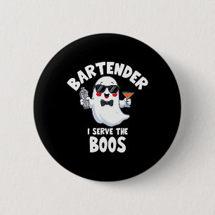Bartender Halloween Costume I Serve The Boos Men W 6 Cm Round Badge