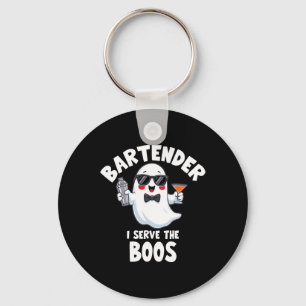 Bartender Halloween Costume I Serve The Boos Men W Key Ring