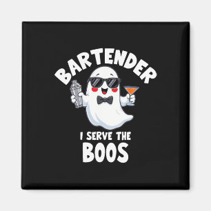 Bartender Halloween Costume I Serve The Boos Men W Magnet