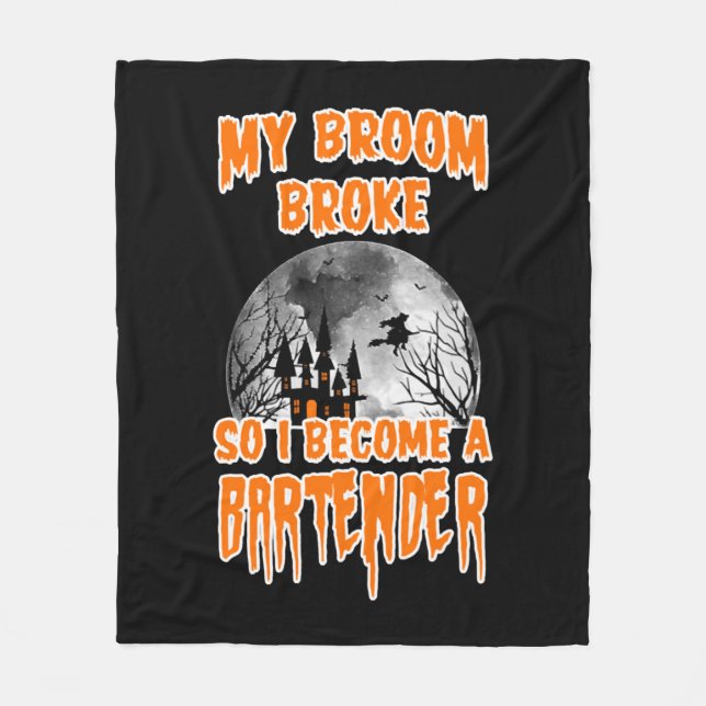 Bartender Halloween Fleece Blanket (Front)