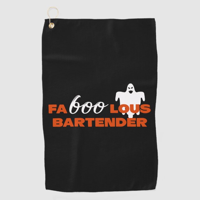 Bartender Halloween Golf Towel (Front)
