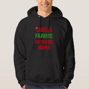 Bartender Helper Funny Pajama Christmas Hoodie