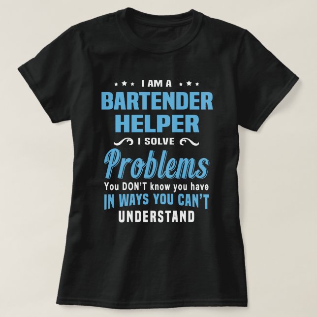 Bartender Helper T-Shirt (Design Front)