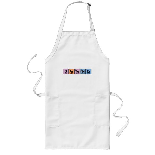 Bartender made of Elements Long Apron (Front)