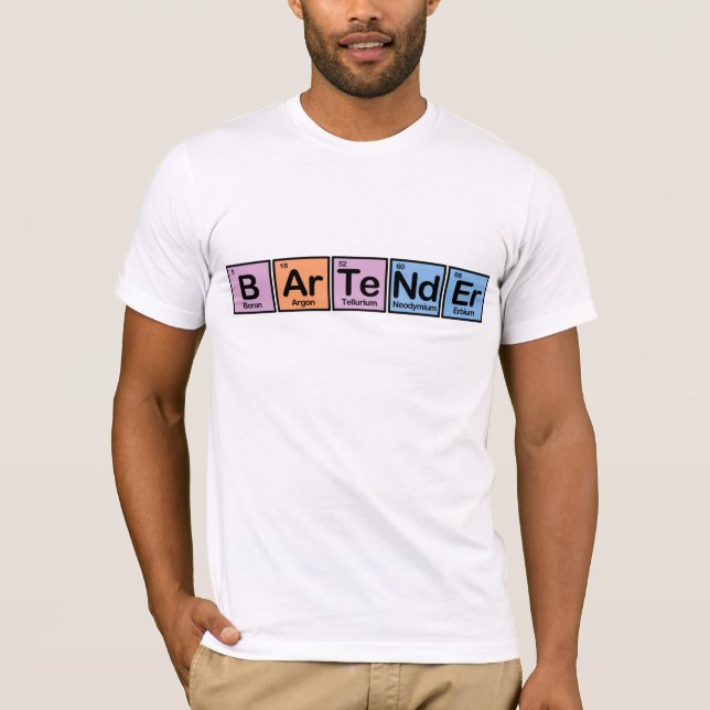 Bartender made of Elements T-Shirt (Front)