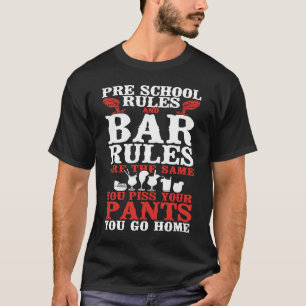 Bartender Mixologist Preschool Rules And Bar Rules T-Shirt