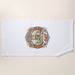 Bartender Mocktail-Safe Cat Bartender Mocktail-Saf Beach Towel