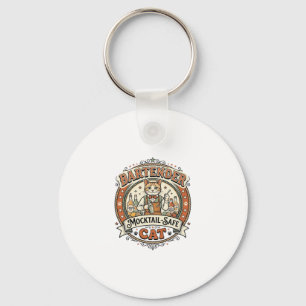 Bartender Mocktail-Safe Cat Bartender Mocktail-Saf Key Ring