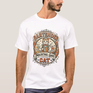 Bartender Mocktail-Safe Cat Bartender Mocktail-Saf T-Shirt