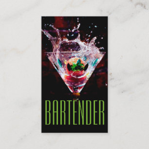Bartender Nightlife Business Card