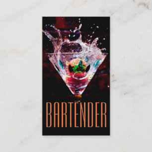Bartender Nightlife Business Card