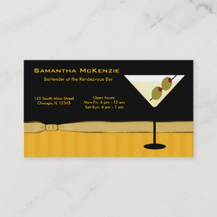 Bartender/Owner Bar Business Card