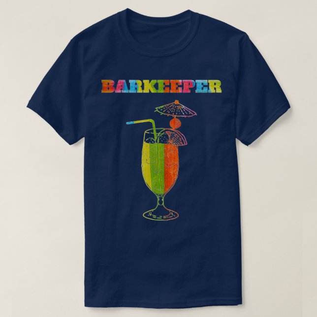 Bartender Profession Disco Club Beach Vacation Dri T-Shirt (Design Front)