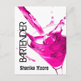 Bartender Promotional Postcard Flyer