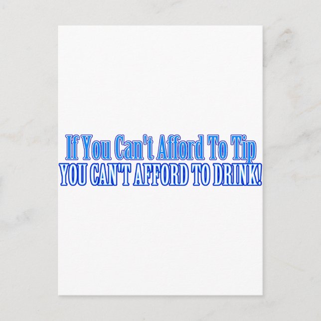 Bartender Saying Postcard (Front)