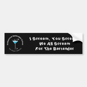 Bartender School Bumper Sticker