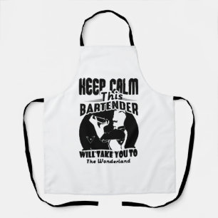 Bartender Shirt - Keep Calm This Bartender T shirt Apron