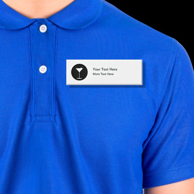 Bartender Simple Modern Staff Name Tags (Creator Uploaded)