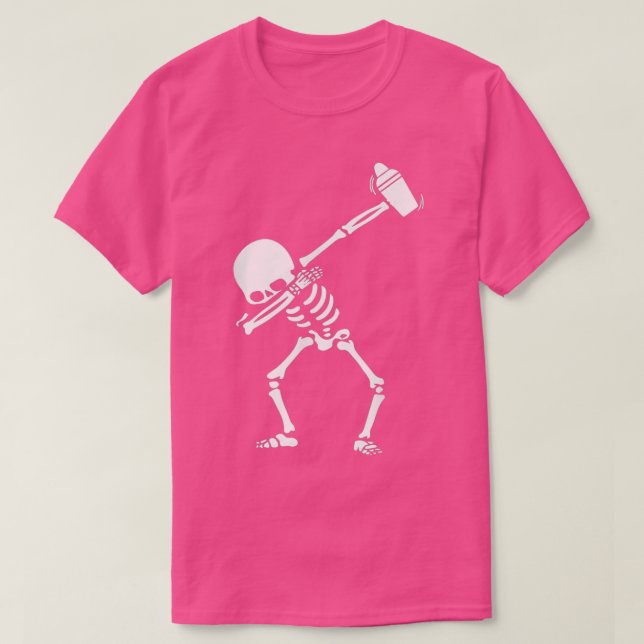 Bartender Skeleton Dabbing Dab Dance T-Shirt (Design Front)