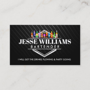 Bartender Slogans Business Cards