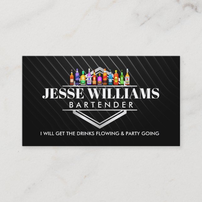 Bartender Slogans Business Cards (Front)