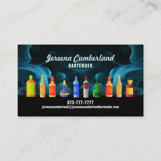 Bartender Slogans Business Cards (Front)