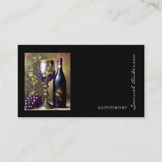 Bartender Sommelier Business Cards (Front)