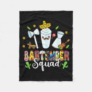 Bartender Squad Lets Fiesta Cinco De Mayo Mexican Fleece Blanket
