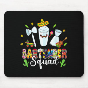 Bartender Squad Lets Fiesta Cinco De Mayo Mexican Mouse Mat