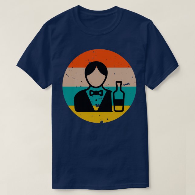 Bartender Vintage Bartender Gift Funny Bartender T-Shirt (Design Front)