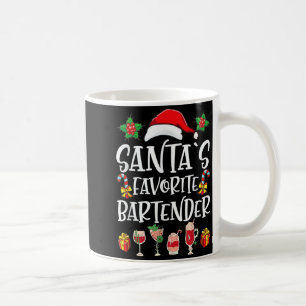 Bartender Xmas Gift Santa's Favorite Bartender Chr Coffee Mug