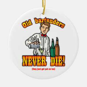 Bartenders Ceramic Tree Decoration